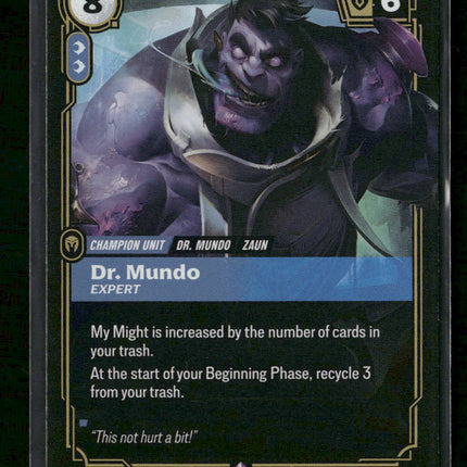 Dr. Mundo - Expert #109/298 Foil Rare - Riftbound Origins TCG