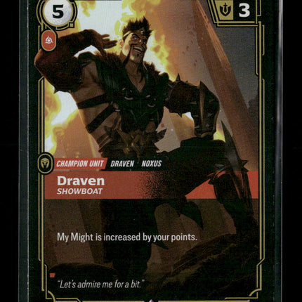 Draven - Showboat #028/298 Foil Rare - Riftbound Origins TCG