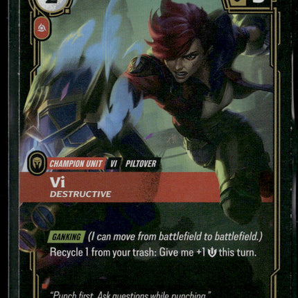 Vi - Destructive #036/298 Rare - Riftbound Origins TCG