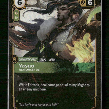 Yasuo - Remorseful (Alternate Art) #076a/298 Foil - Riftbound TCG