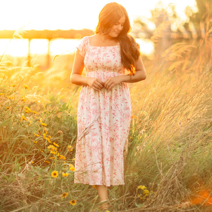 Summer Cap Sleeve Midi Dress - FINAL SALE