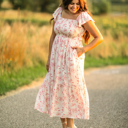 Summer Cap Sleeve Midi Dress - FINAL SALE