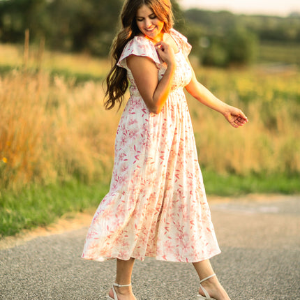 Summer Cap Sleeve Midi Dress - FINAL SALE