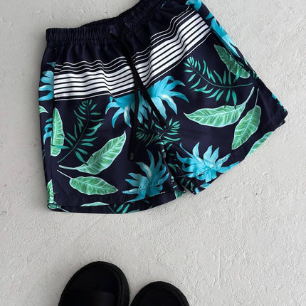 Oceanic Bloom Quick-Dry Men's Shorts – Tropical Print Performance for Summer Days