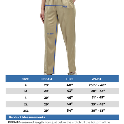 Womens Classic Poly Knit Pants - Pull On Slacks with Elastic Waist