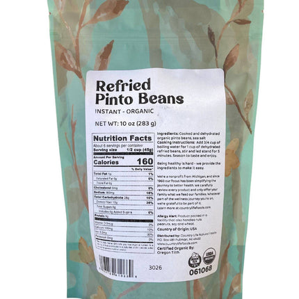 Pinto Beans, Instant, Organic