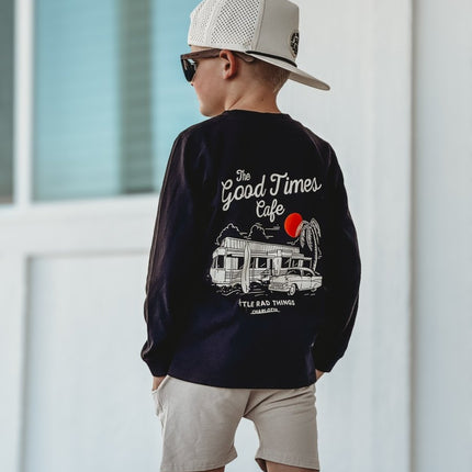 THE GOOD TIMES CAFE LONG SLEEVE - SOLID BLACK
