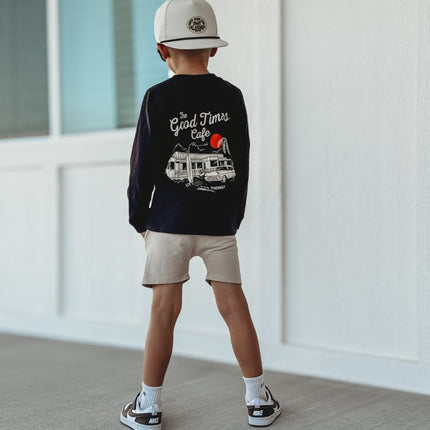 THE GOOD TIMES CAFE LONG SLEEVE - SOLID BLACK