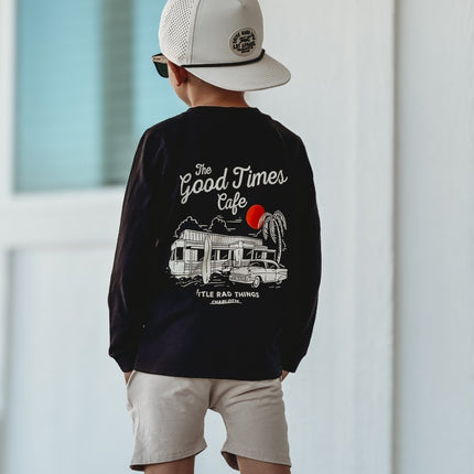 THE GOOD TIMES CAFE LONG SLEEVE - SOLID BLACK