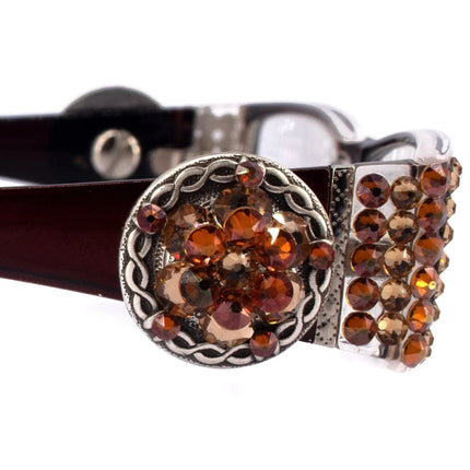 The Medallion, (Bling) Reading Glasses for Women W (Light Colorado, Cooper) Genuine European Crystals Western Concho NY Fifth Avenue