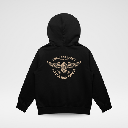 THE WINGED MECHANIC HOODIE - RECYCLED BLACK