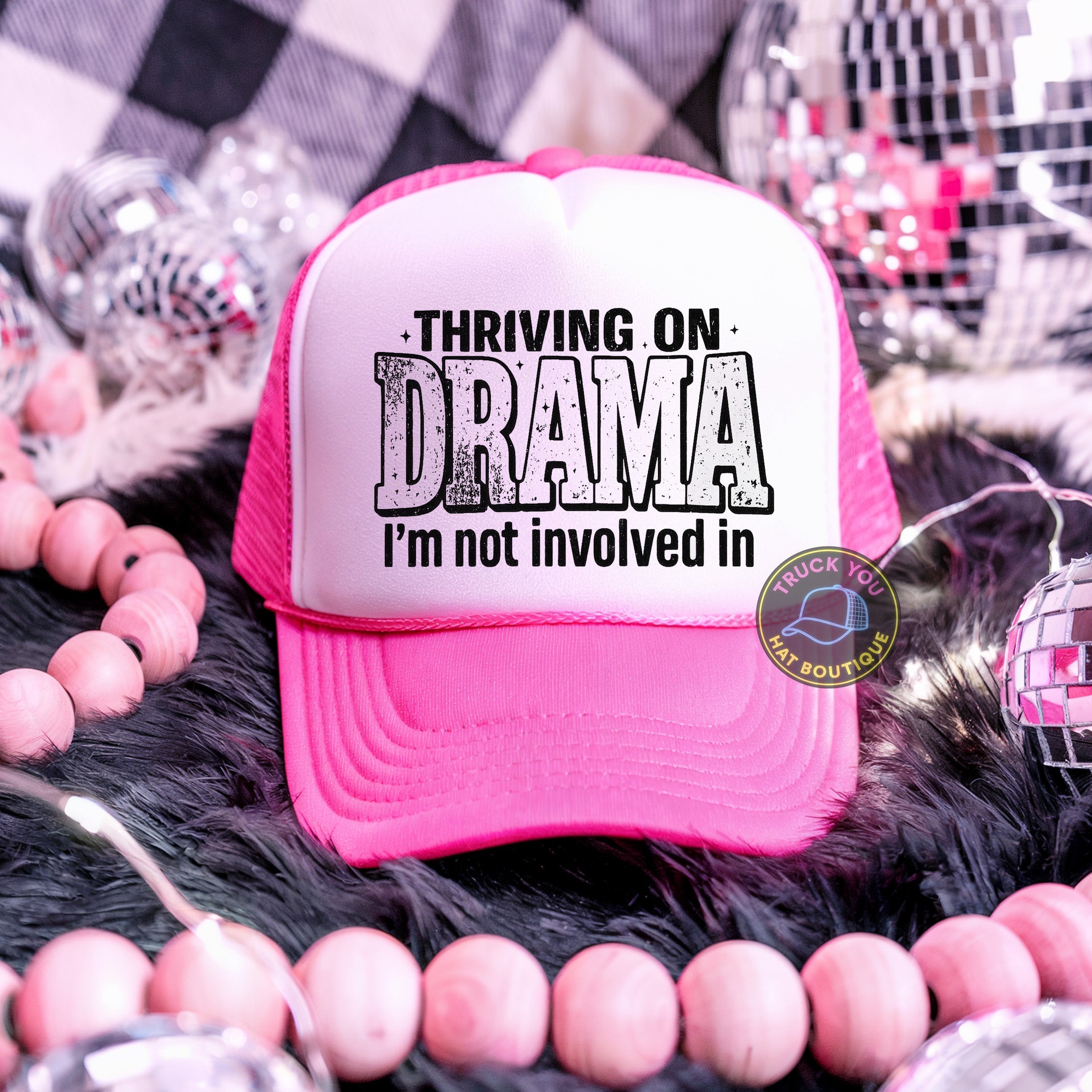 Thriving On Drama I'm Not Involved In Adult Otto Foam Trucker Hat