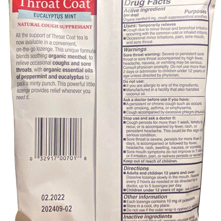 Throat Drops, Organic - Traditional Medicinals