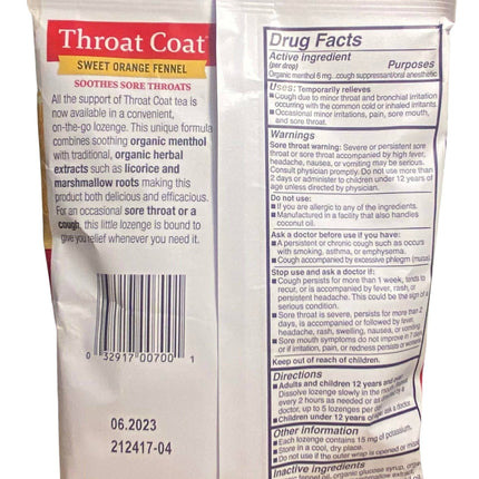 Throat Drops, Organic - Traditional Medicinals