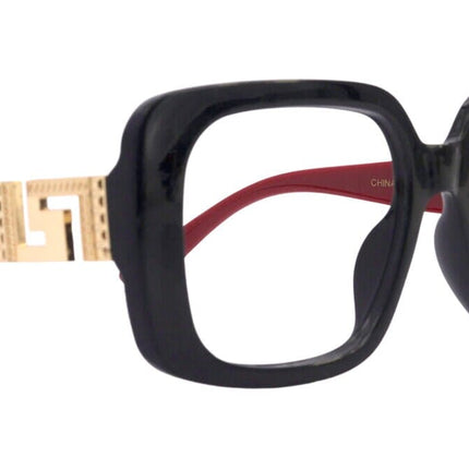 Verona, Oversized Reading Glasses, Red with black , Large Frame, High End Readers, Bifocal,  Reading Sunglasses, Trendy Style,  NY Fifth Avenue