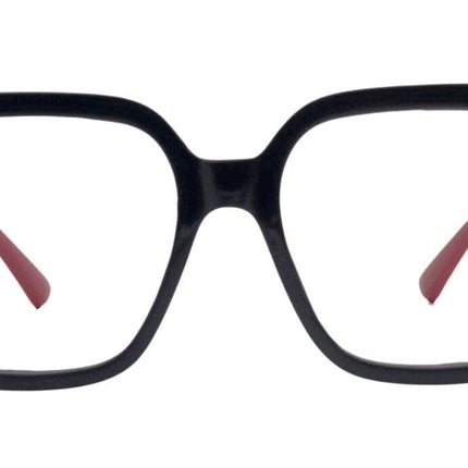Verona, Oversized Reading Glasses, Red with black , Large Frame, High End Readers, Bifocal,  Reading Sunglasses, Trendy Style,  NY Fifth Avenue