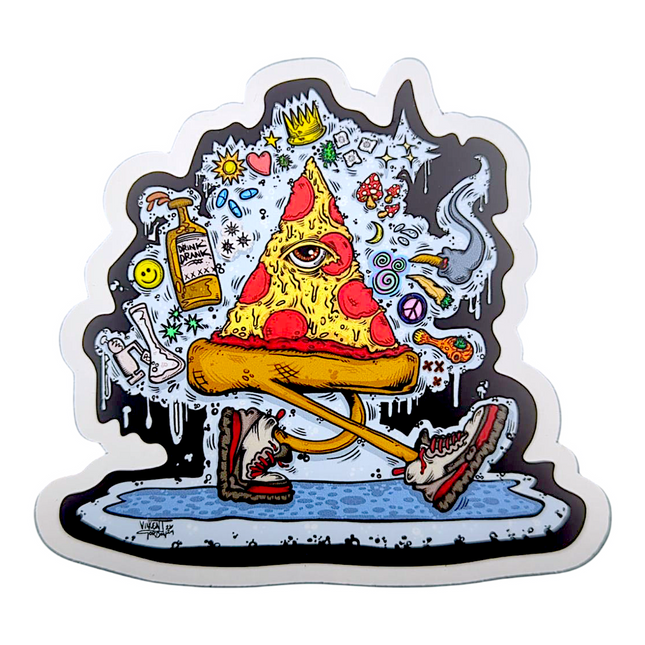 Vincent Gordon Peace, Love and Pizza Sticker
