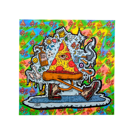 Vincent Gordon “Peace Love n Pizza” Blotter Print