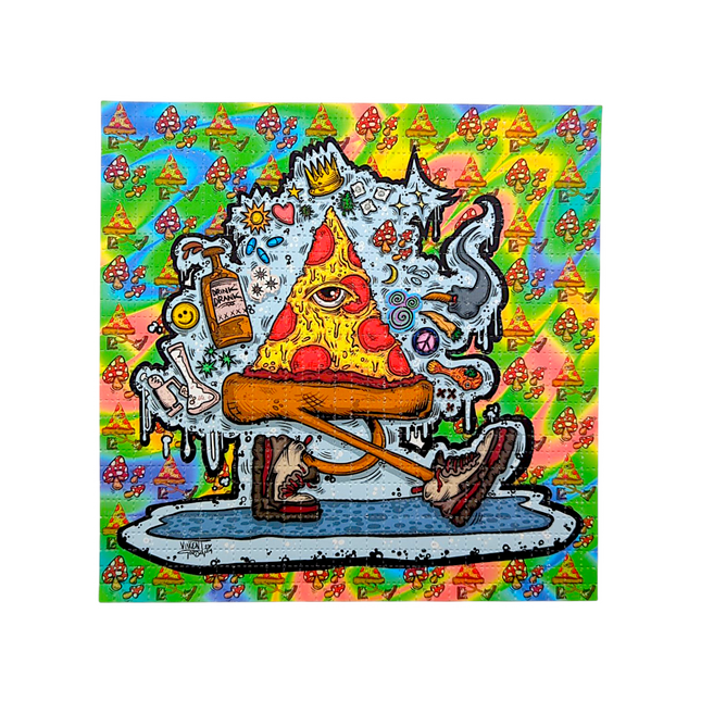 Vincent Gordon “Peace Love n Pizza” Blotter Print