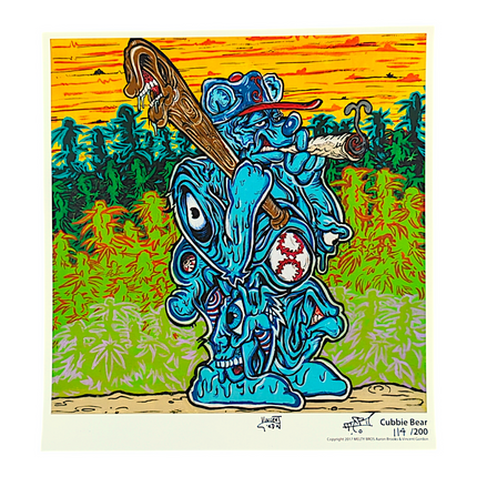Vincent Gordon x Aaron Brooks (Melty Bros) “Cubbie Bear” Print