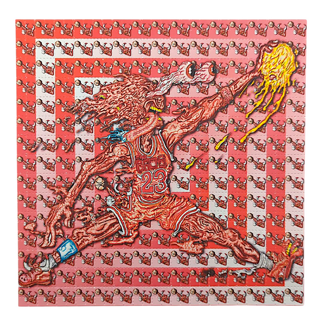Aaron Brooks x Vincent Gordon (Melty Bros) "Melty Jumpman" Blotter Print