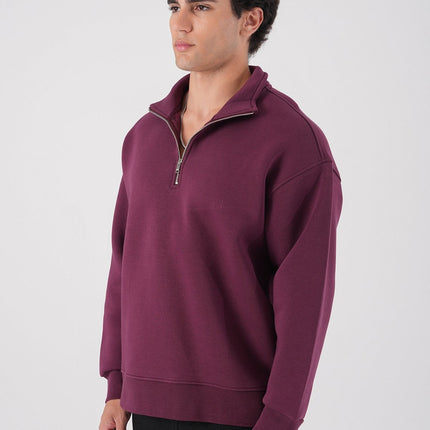 Unisex Oversize Waffle Knit Hoodie with Embossed Text