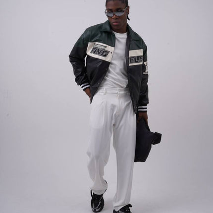 Unisex Washed Oversize Jacket - Heavyweight Gabardine Button-Up