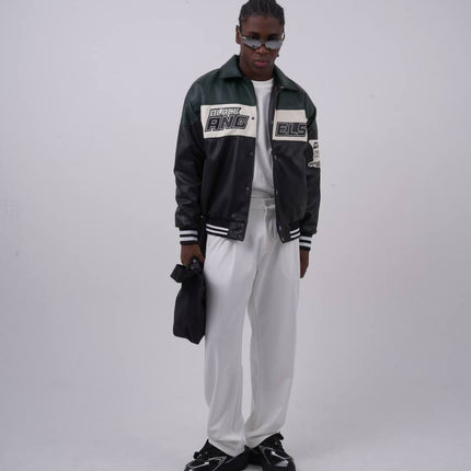 Unisex Washed Oversize Jacket - Heavyweight Gabardine Button-Up