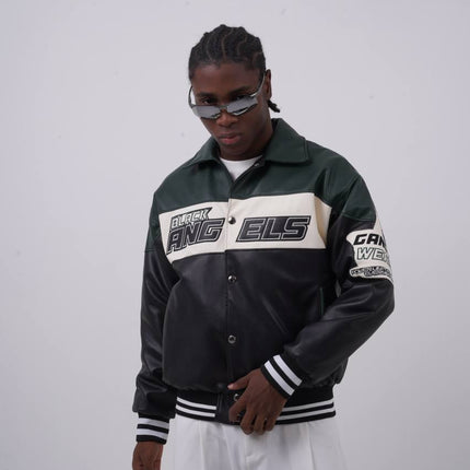 Unisex Washed Oversize Jacket - Heavyweight Gabardine Button-Up