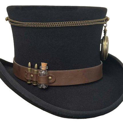 Deadwood Trading Time Traveler - Steampunk Wool Top Hat