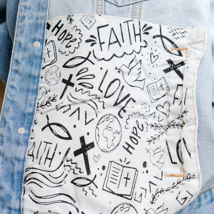 What a Friend In Jesus Denim Jacket