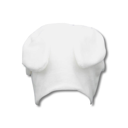 White Fleece Bunny Beanie – Kawaii Winter Hat with Bunny Ears for Alt Fashion & Cozy Style
