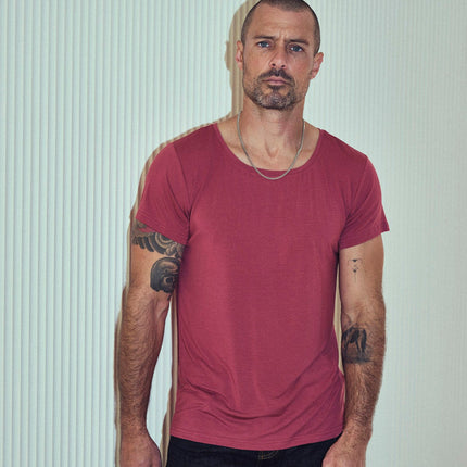 Men's Modal Wide Neck Tee