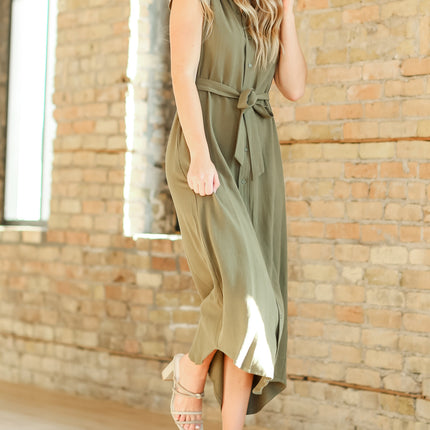 Willow Cap Sleeve Linen Midi Dress - FINAL SALE