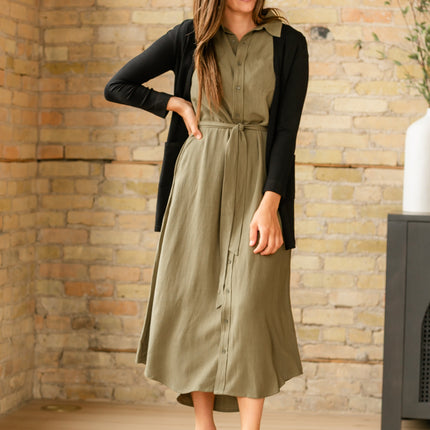 Willow Cap Sleeve Linen Midi Dress - FINAL SALE