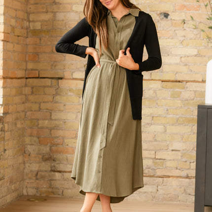 Willow Cap Sleeve Linen Midi Dress - FINAL SALE