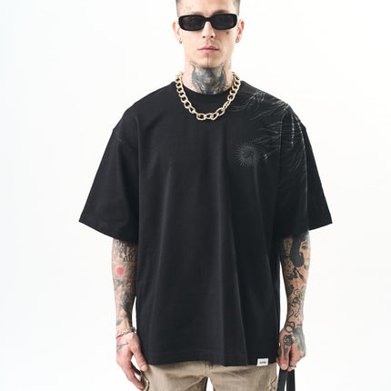 Men's Oversize Graphic T-Shirt - Wings and Sun Streetwear Tee
