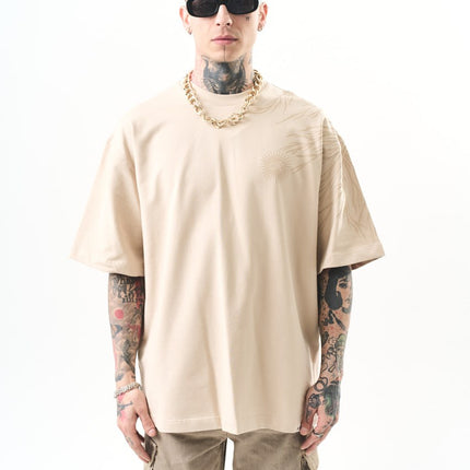 Men's Oversize Graphic T-Shirt - Wings and Sun Streetwear Tee