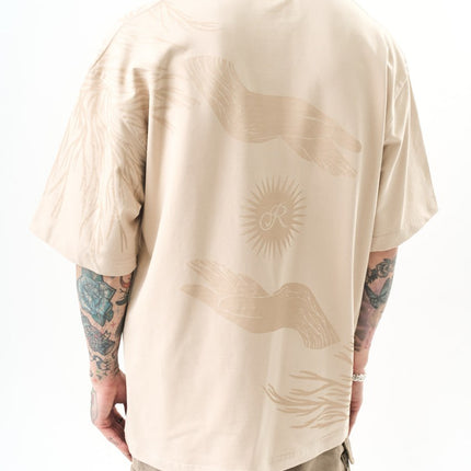 Men's Oversize Graphic T-Shirt - Wings and Sun Streetwear Tee