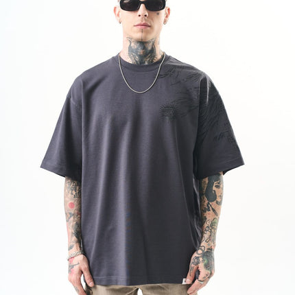 Men's Oversize Graphic T-Shirt - Wings and Sun Streetwear Tee