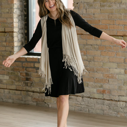 Winslet Tasseled Sleeveless Cardigan - FINAL SALE