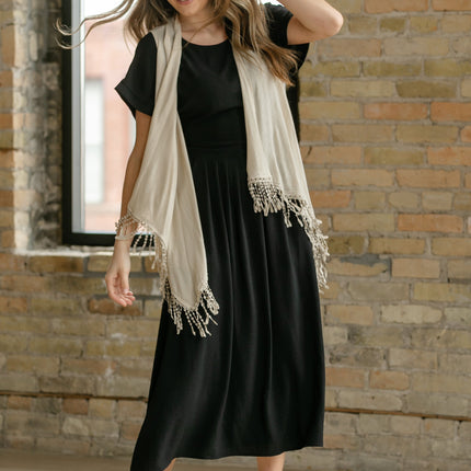 Winslet Tasseled Sleeveless Cardigan - FINAL SALE