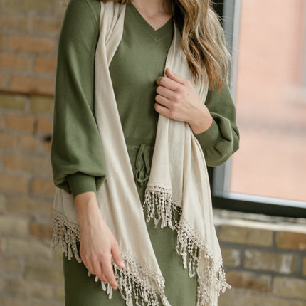 Winslet Tasseled Sleeveless Cardigan - FINAL SALE