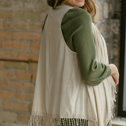 Winslet Tasseled Sleeveless Cardigan - FINAL SALE