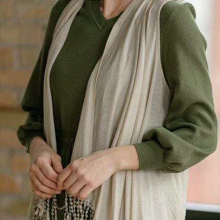 Winslet Tasseled Sleeveless Cardigan - FINAL SALE