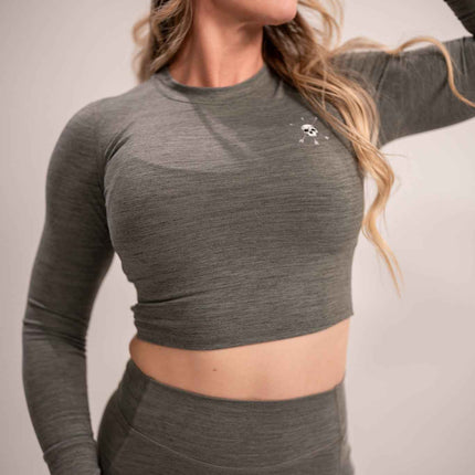 WOMEN'S | DEBUT CROP LONG SLEEVE : IVY