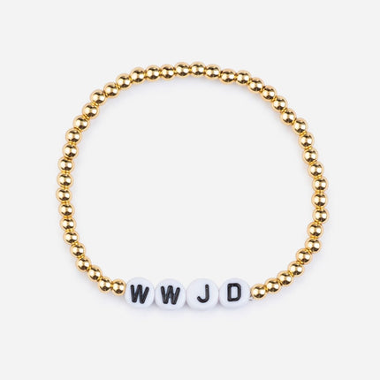 WWJD Gold Letter Bracelet