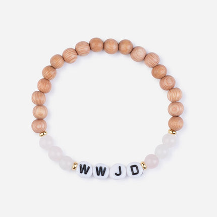 WWJD Wooden Letter Bracelet