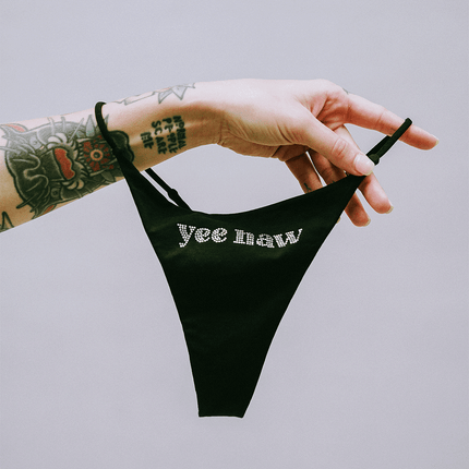 Yee Haw Rhinestone Thong