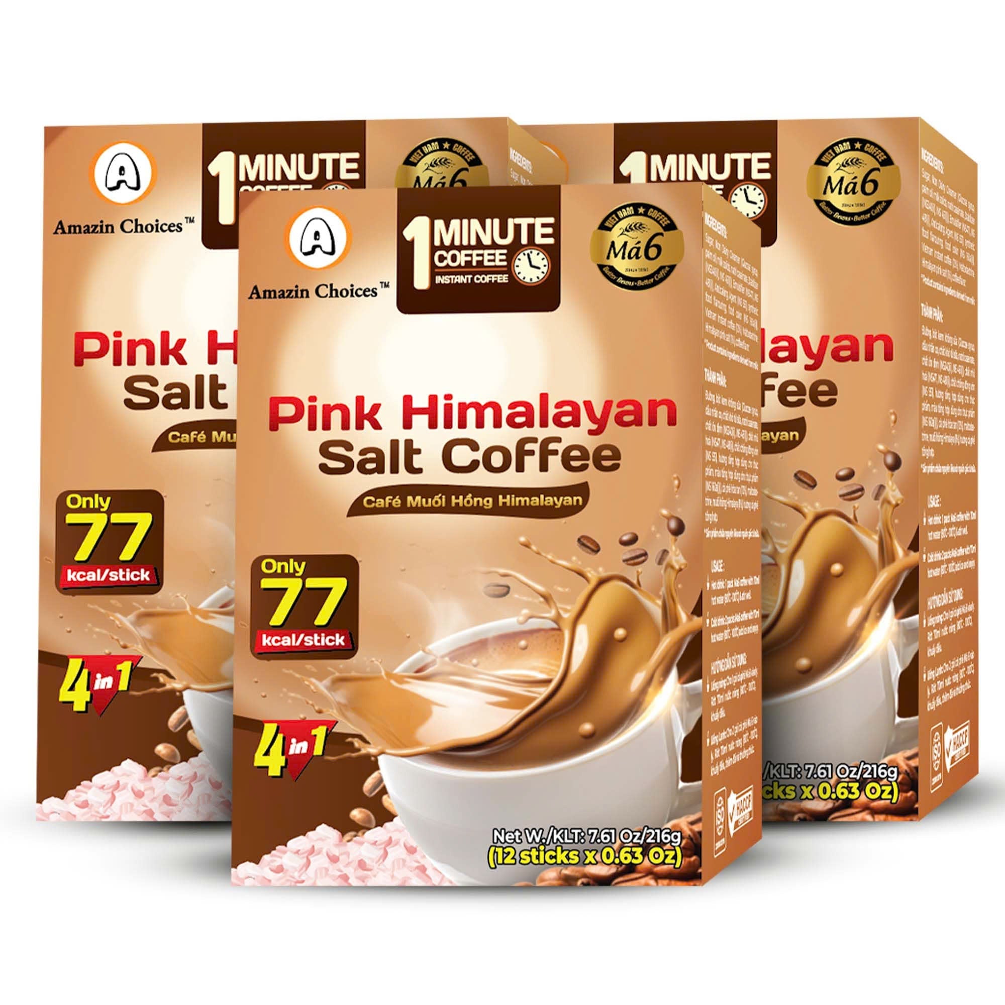 Amazin Choices Pink Himalayan Salted Coffee, 0.63 oz., 12 ct.
